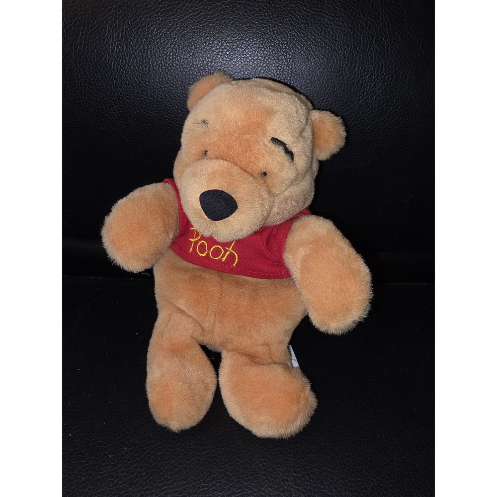 Disney Winnie the Pooh Bear Plush Toy with Red Shirt 10"